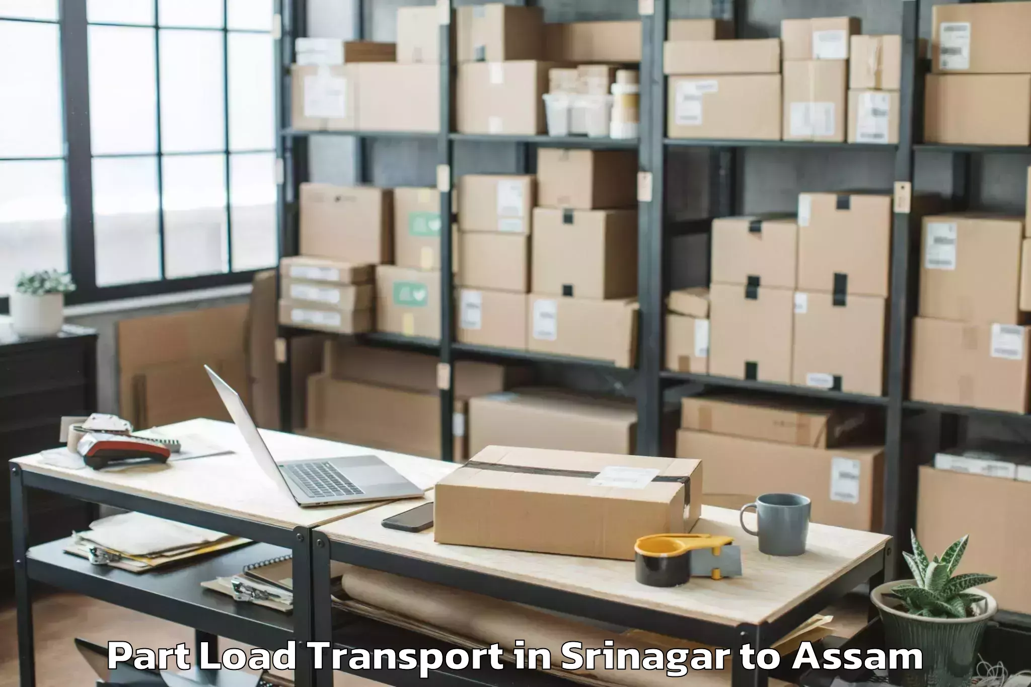 Book Srinagar to Rupai Siding Part Load Transport